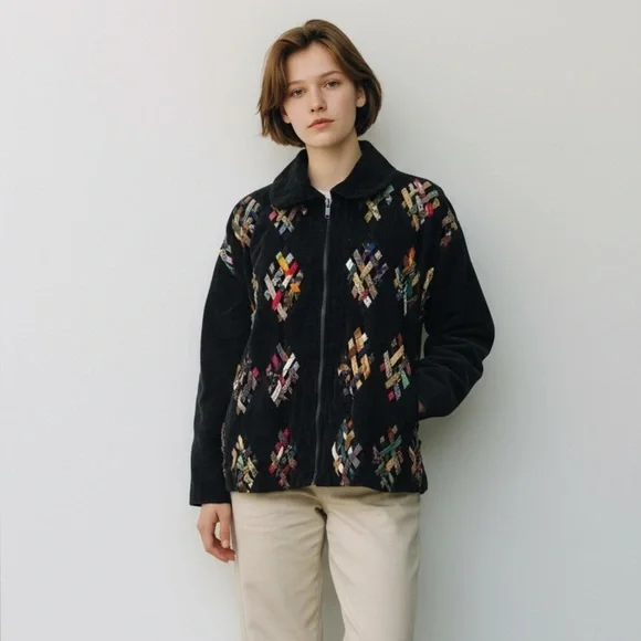 Vintage Soulmates Multicolor Patchwork Jacket- one of a kind - Picture 1 of 8